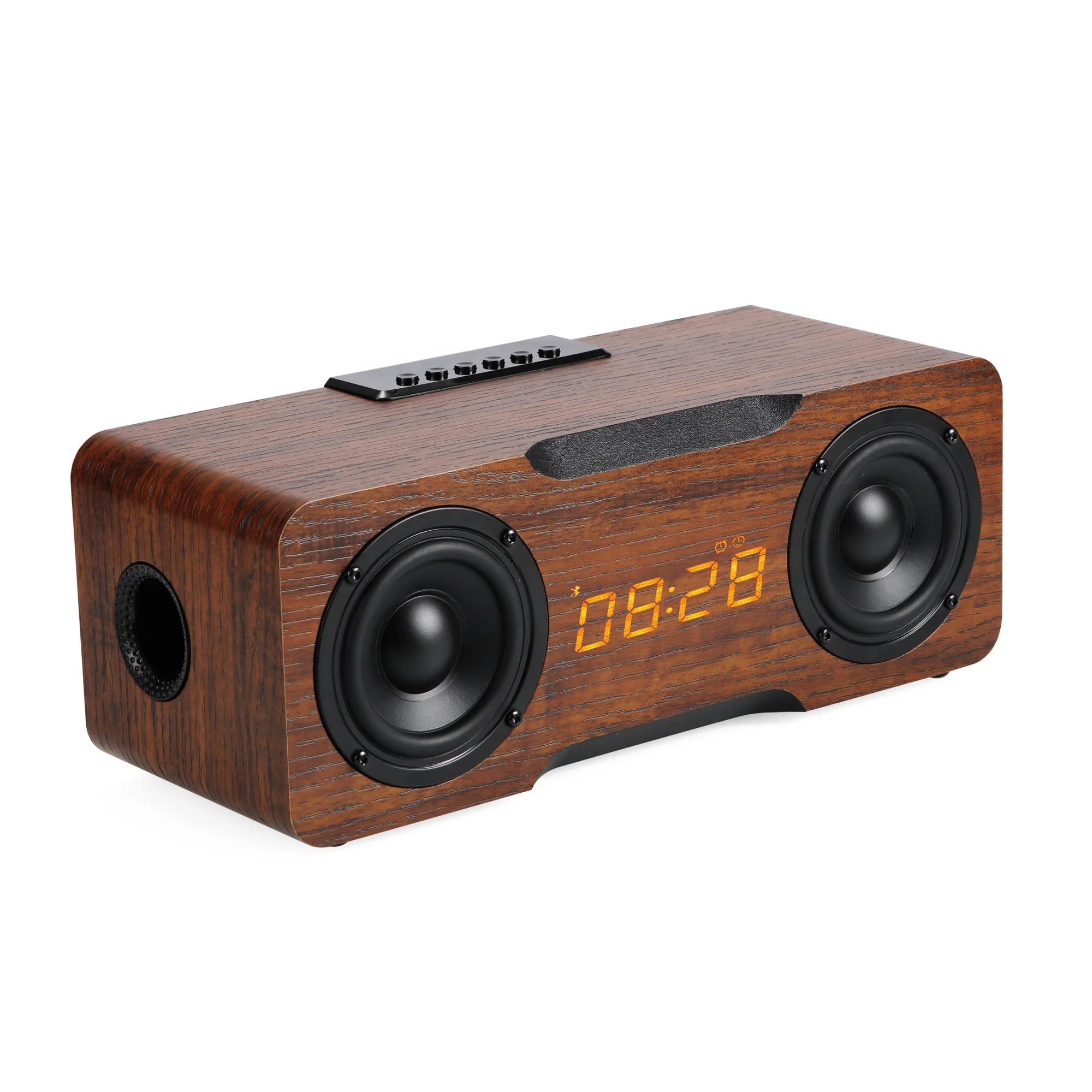 

Home Wooden LED Clock display Alarm Function BT 5.0 Blue-tooth wireless Speaker