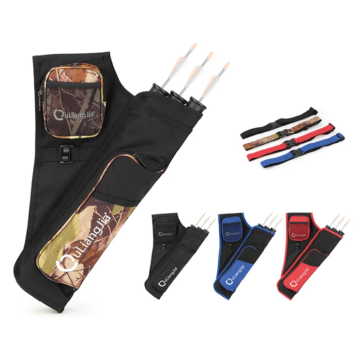 

Wholesale 3 tube archery arrow quiver hunting target quiver, Camo,black,blue,red