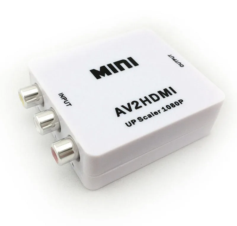 

RCA AV to HDMI Converter Adapter Mini Composite CVBS to HDMI AV2HDMI Converter Multimedia Color Box Gold 1080p