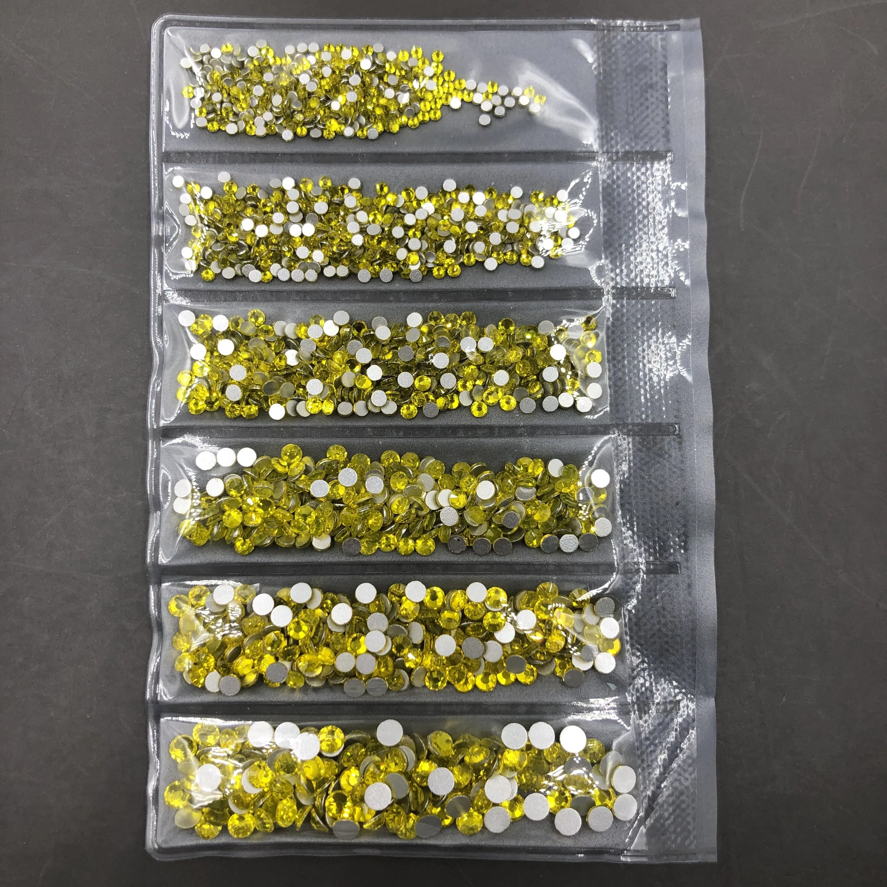 

C&Y Colorful Citrine 6 Blank Non Hotfix Flatback Mix Size Glass Rhinestone