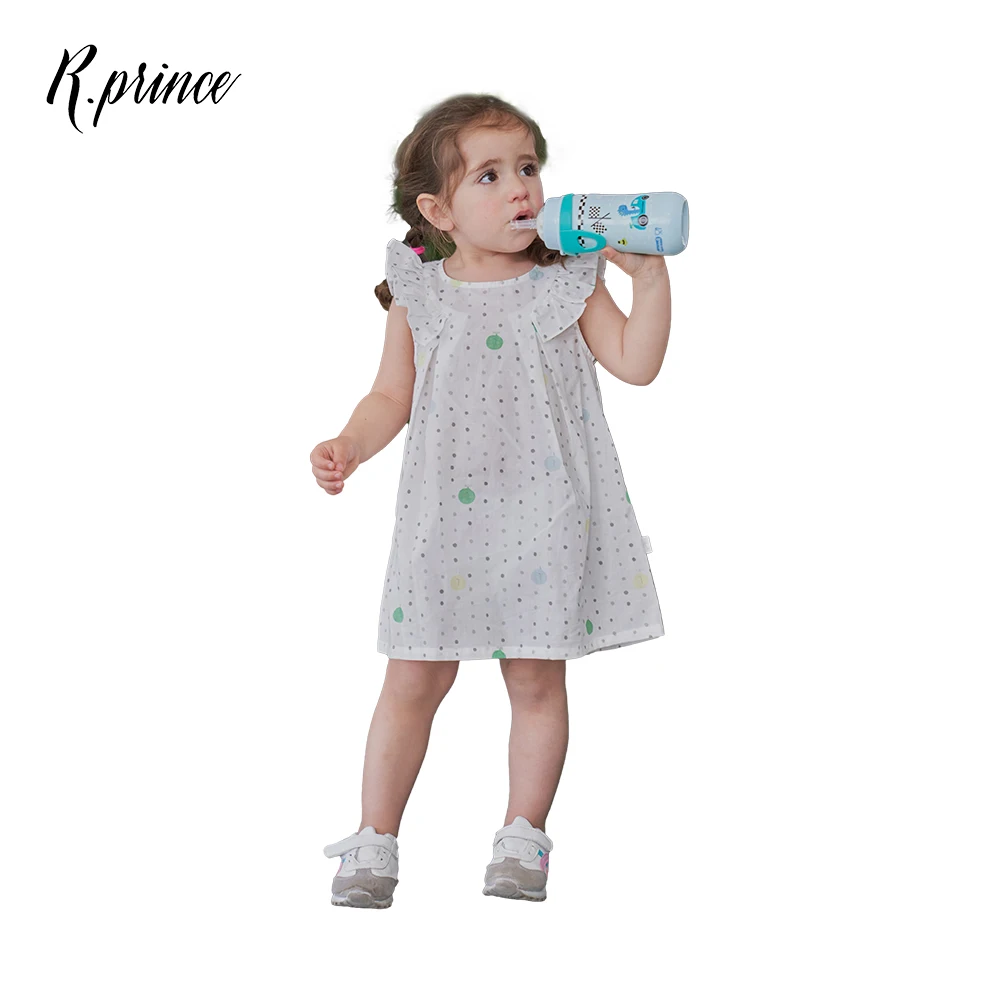 

Children's Apparel Baby Fashion Flower Cotton Wedding Kids Little Girls 2-10 Year Party Cotton Princess Dress For Girl Kids