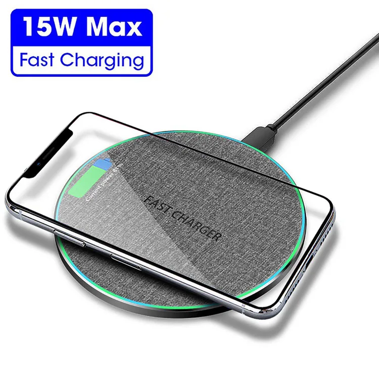 

phone round 15w fast wireless charging pad mat