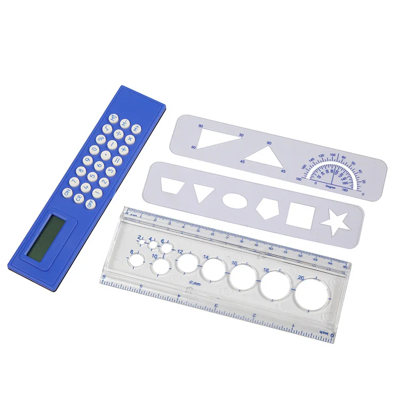 15cm Ruler Electronic Calculator Set Student Fashion Portable