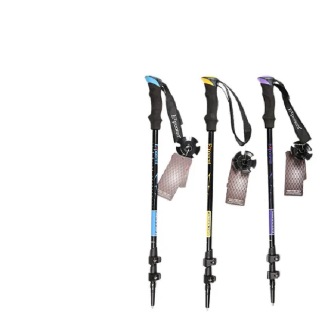 

Outdoor travel Abda 7075 aluminum alpene retractable portable walking stick, Customized color