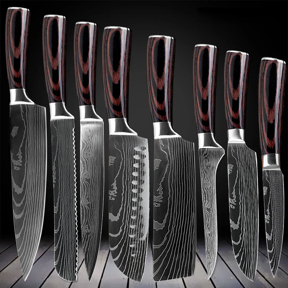 cuchillos para chef couteaux de cocina couteau de cuisine facas de cozinha kuchenmesser damascus knife kitchen chefs knives set