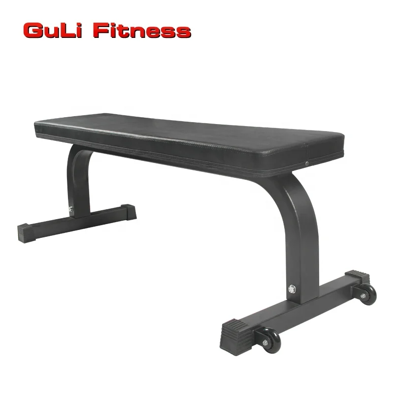 

Guli Fitness Flat Sit Up Bench Press Biceps Multi-Function Strength Training Adjustable Weight Barbell Gym Equipment Bench, Black