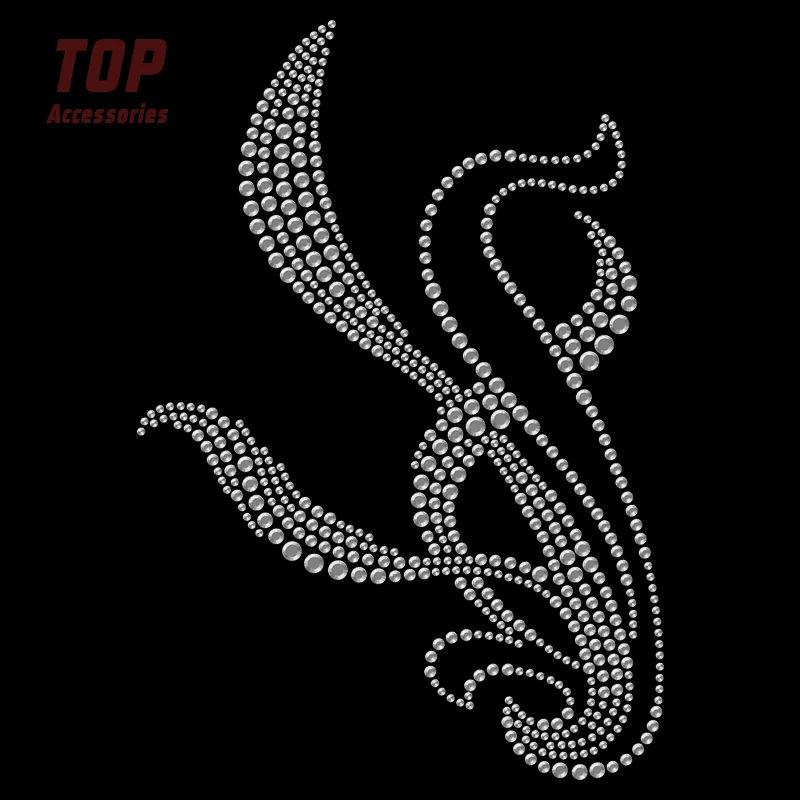 

High Quality Diamond Iron On Gymnastics Rhinestone Transfer Designs Patch