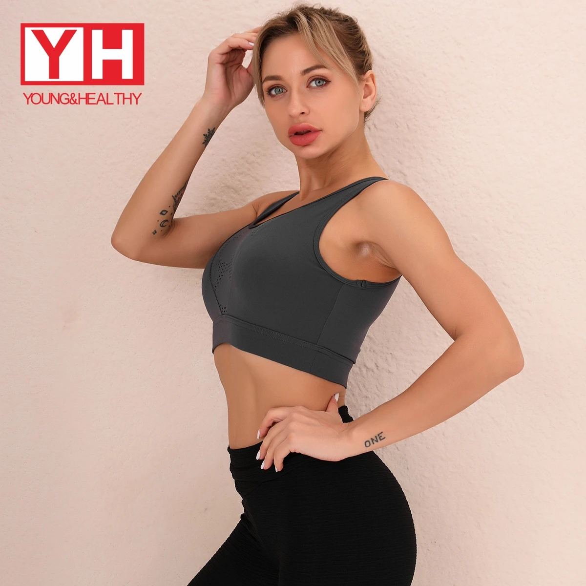 

FasHot Sale For Women Fitness Key Hole Tight Fit Strappy Sports Bra
