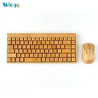 

Bamboo Wooden 101 Keys Notebook Layout 2.4GHz Wireless Keyboard and Mouse Combo