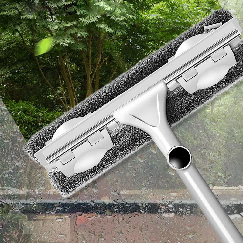 

Telescopic High-rise Silicone Scratch Strip Long Handle Fiber Window Rotating Head Glass Cleaning Mop