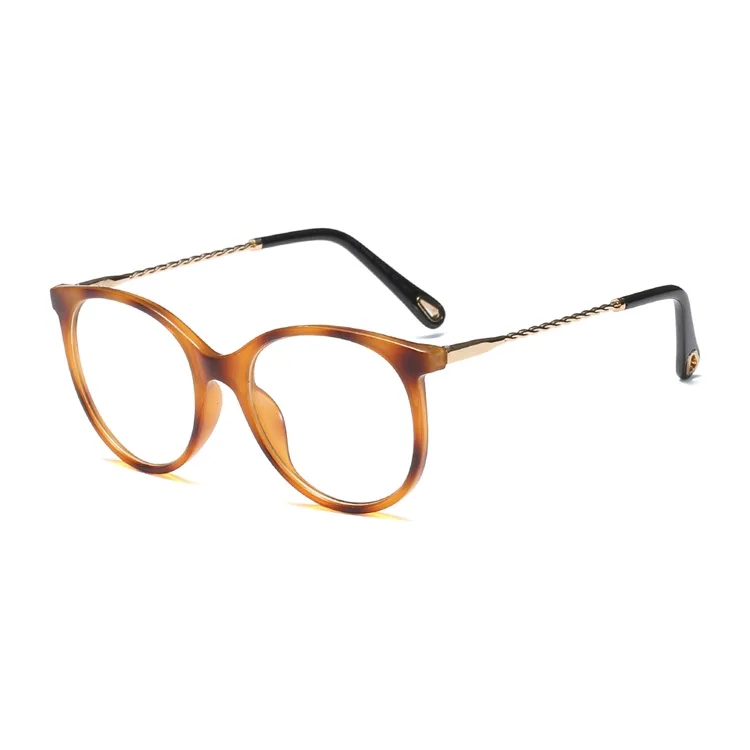 

92160 Hot selling round PC optical eyeglasses frames plastic with metal temples optical frames