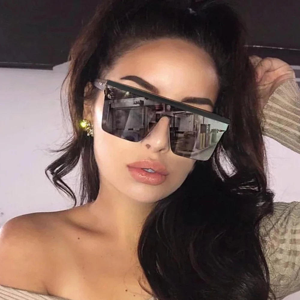 

Big size face cheap ladies new adult oversized frame sunglasses women