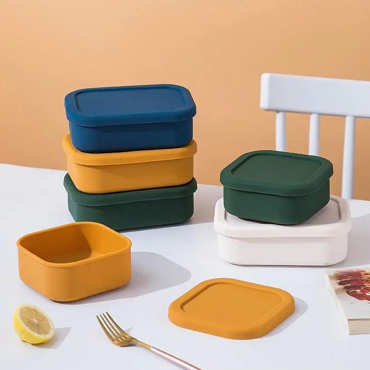 

High quality Korean Style Food Grade lunch Multi-size stainless steel picnic silicone seal leakproof Food 2021 box
