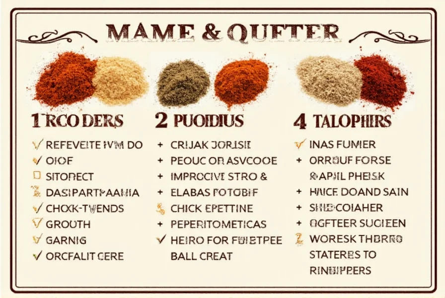 Close-up of various dried chili peppers and whole spices arranged on wooden cutting board for making homemade chili powder blend