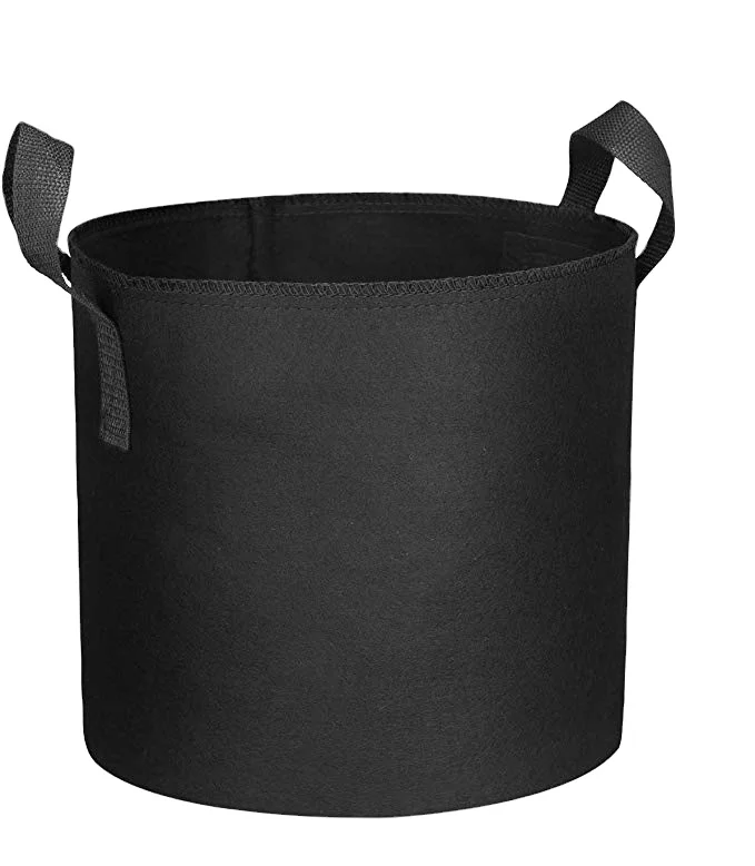 

Black Color 5 Gallon Felt Grow Bags 300G Thickened Fabric Pots with Handles