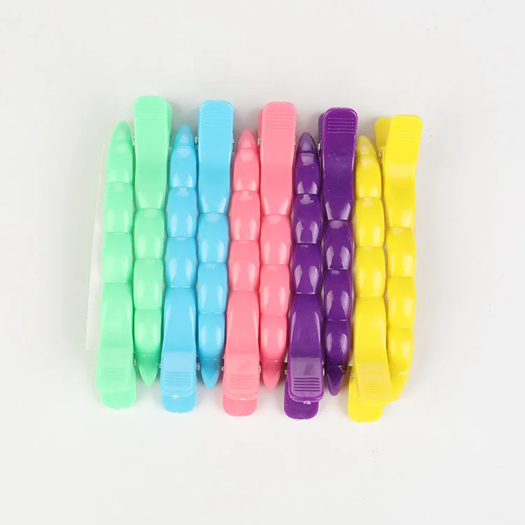 

China Factory Wholesale Hairdressing Clam Clip Plastic Hair Clip For Salon, Pink / green / blue / yellow / black