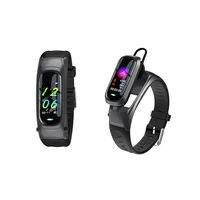 

2 in 1 headset earphone bluetooth fitness bracelet handsfree smart watch