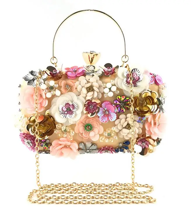

2021 new fashion beaded clutch bags by handmade evening bag for women, Black/blue/gold