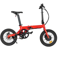 

16 inch red e bike folding electric bicycle himo c20 for exercising