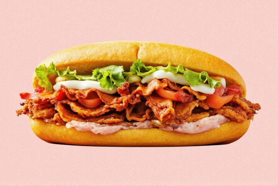 Banh mi served with side dishes and drink