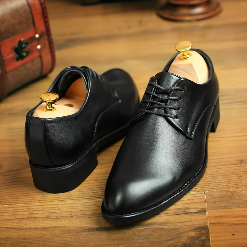 

IN STOCK Spring Microfiber Leather Man Business Shoe Plus Size Dress Shoes For Men chaussures en cuir pour hommes