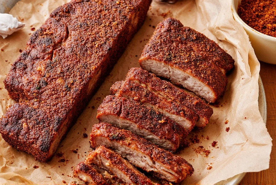 Smoked ribs on a charcoal grill