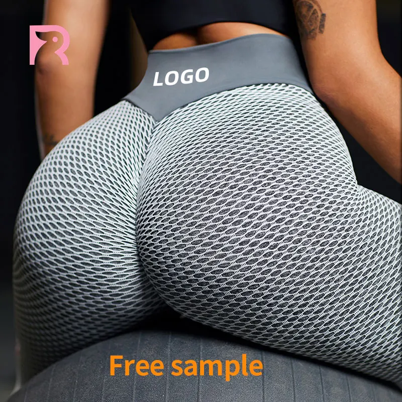 

Wholesale Custom Logo Fitness Booty Scrunch Sports Yoga Leggings Honeycomb Leggings For Women