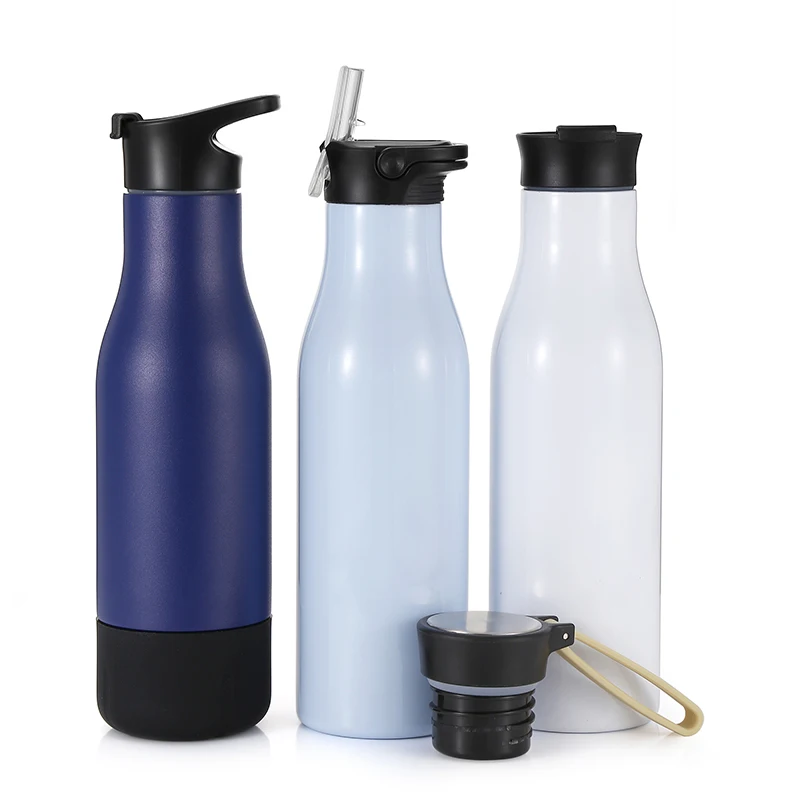 

Everich New product vacuum flasks 18/8 stainless steel Cola Shape water bottle with new press button lid, Customized color