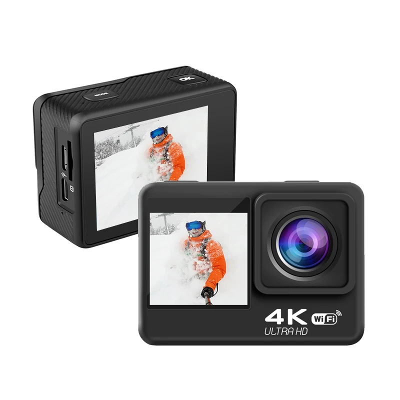 

camera action 4k 60fps 20mp eis accessories set gimbal dual screen wifi campark v40