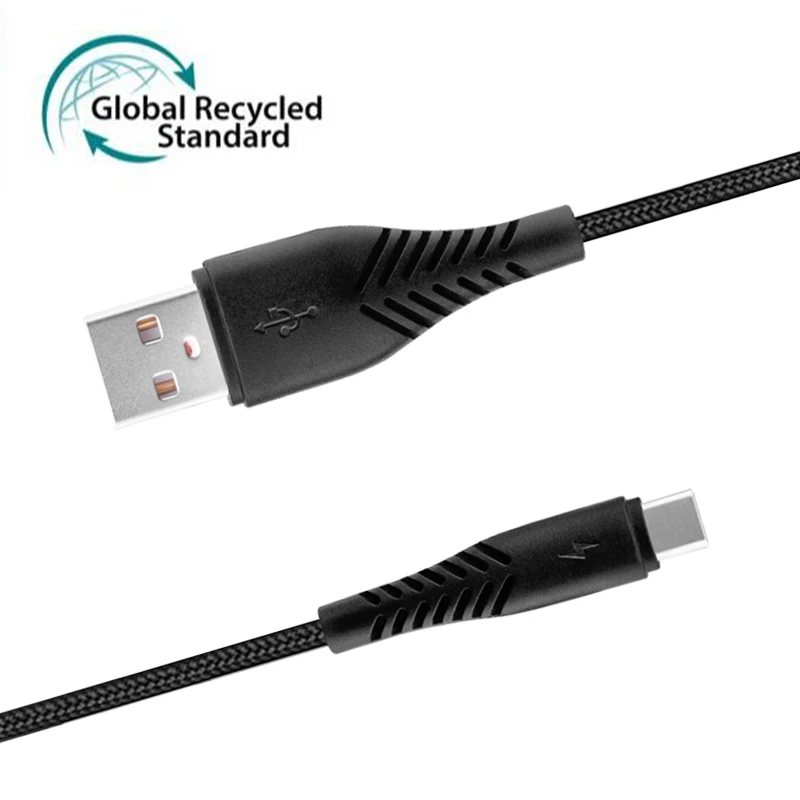 

3 in 1 RPET braided type c to type c pd 3a fast charging micro mi usb 2.0 cable buy 1m Biodegradable Plastic Materia