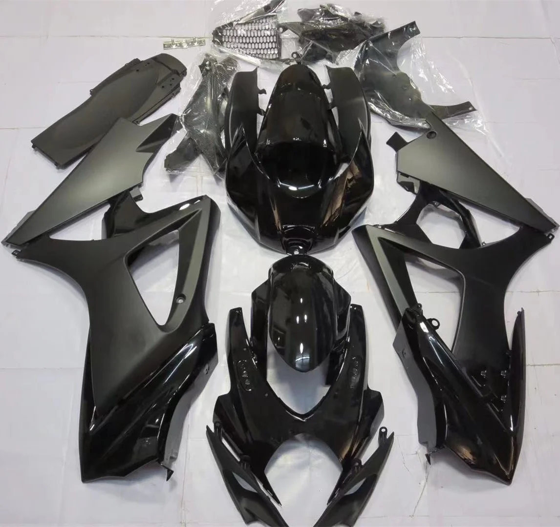 

2022 WHSC Full Motorcycle Fairings Fit For SUZUKI GSXR1000 2007-2008 ABS Plastic Body Work Black, Pictures shown