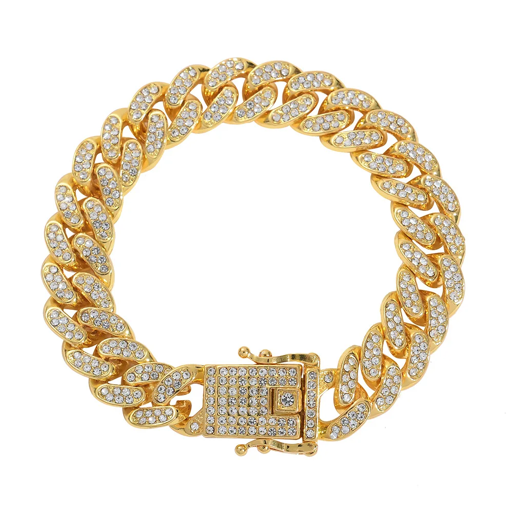 

Hip Hop Full Rhinestone Bracelet Alloy Bracelet Spot Wholesale Unisex Bracelet China Jewelry Supplier