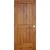 30 in. x 80 in. Rustic Prefinished 2-Panel V-Groove Solid Core Knotty Alder Wood Reversible Single Prehung Interior Door