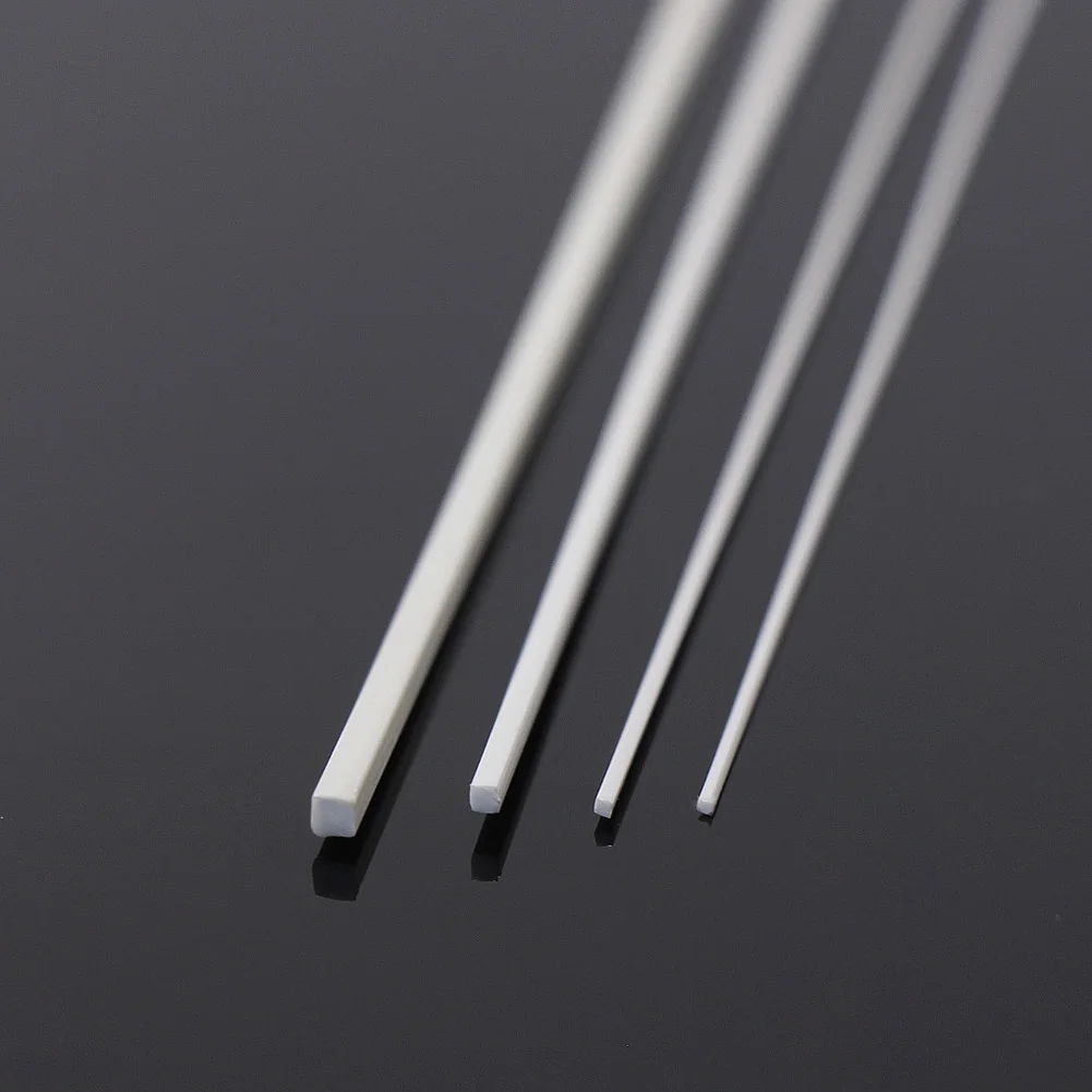 

ABS01 Architecture Model Making Styrene 500mm Long 0.5-2mm Plastic White Square Rod Stick