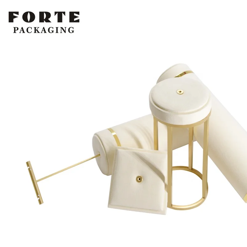 

FORTE high quality painted metal jewelry display set jewellery jewelry stand, Customized