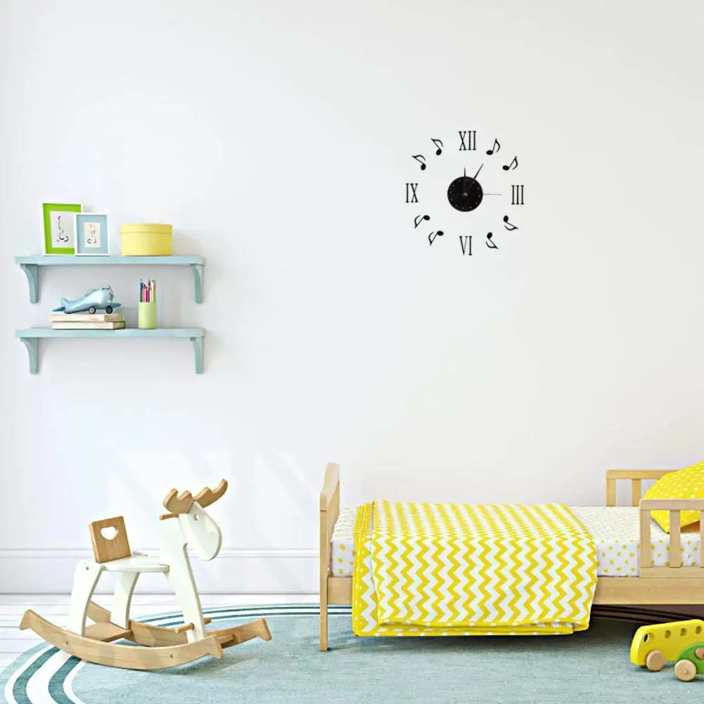 Musical Notes Roman Numerals Vinyl DIY Wooden Color Unique Ideas Clocks Stickers
