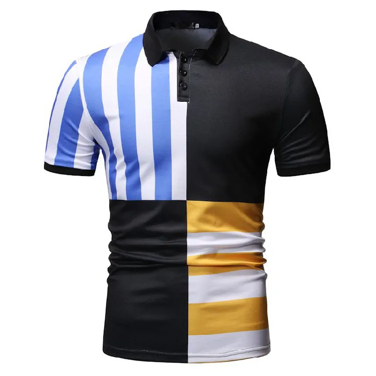 custom color block polo shirts