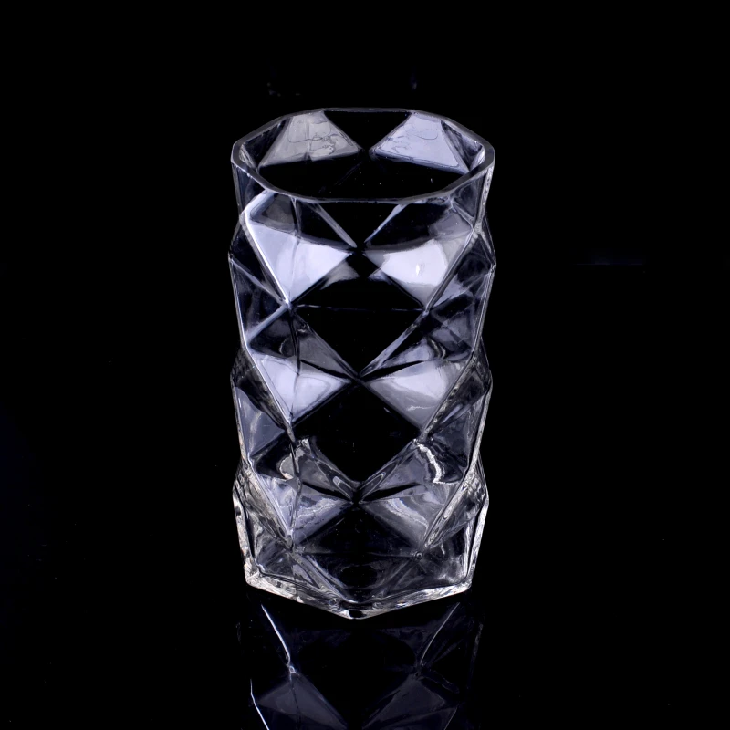 23oz Stereo Prismatic Tall Glass Candle Holders Home Decor Wholesales