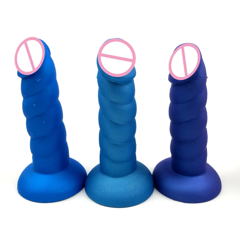 New style color with Metallic dildo silicone blinking Strong Realistic toy Women Suction Vaginal dildo