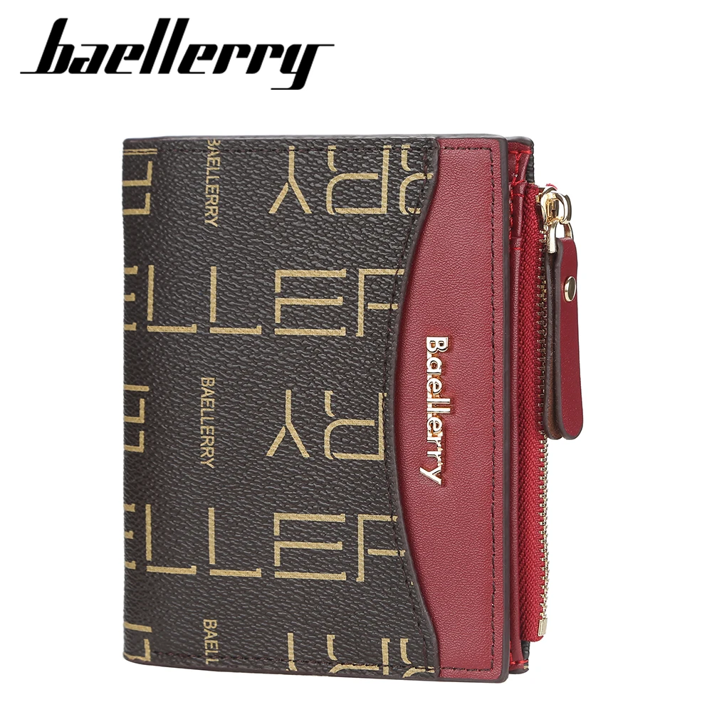 

Ready to ship baellerry purse pu leather wallet women ladies slim carder holder, 6 different colos