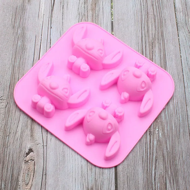 

4 silicone cake molds with big ears Handmade DIY soap cartoon aromatherapy mold