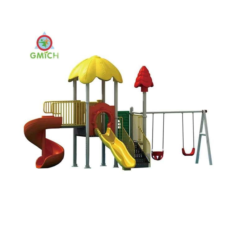 

Patio swings playground outdoor playground set for kids playground outdoor slide children plastic game JMQ-18159A, Colorful