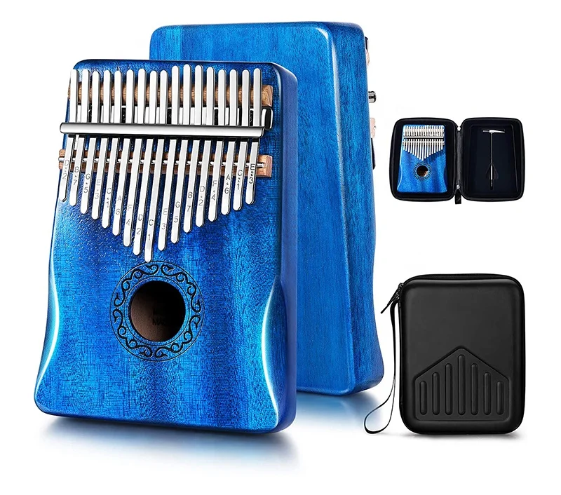 

Traditional Musical Instrument Kalimba 17 Keys Thumb Piano Finger, Multi