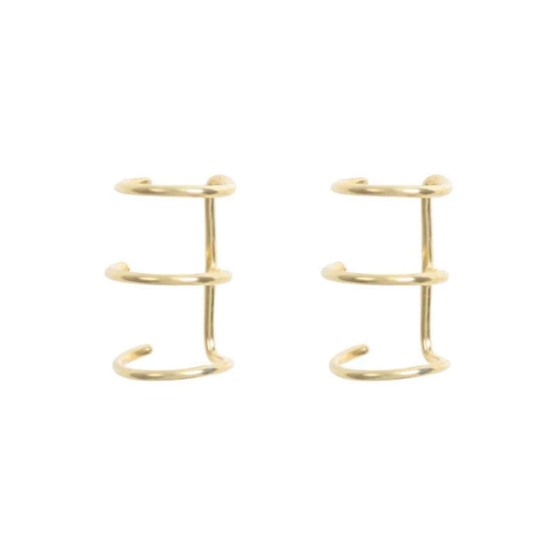 

2020 delicacy minimalist 925 sterling silver 18k gold cartilage earrings for women cheap jewelry, Gold / white gold