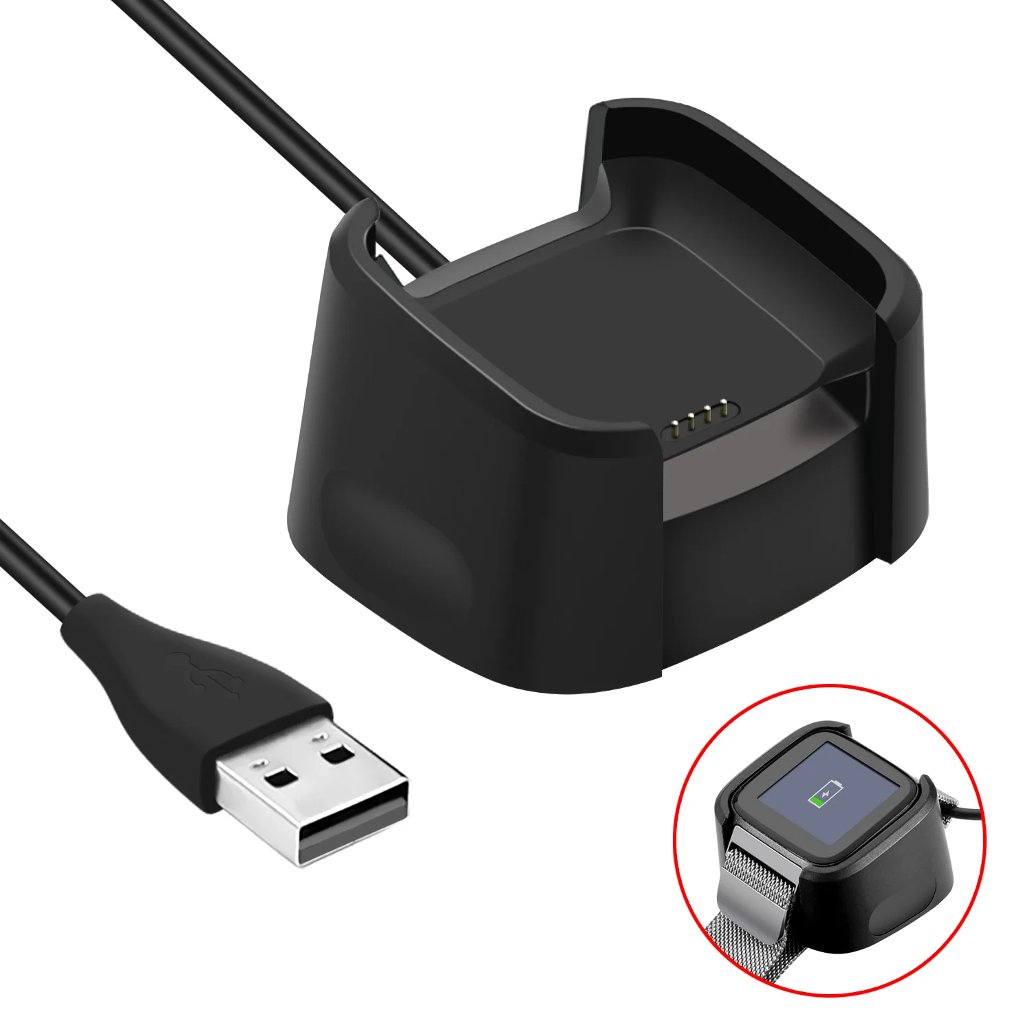 

USB charging data cable charger for fitbit versa smart watch hight quality