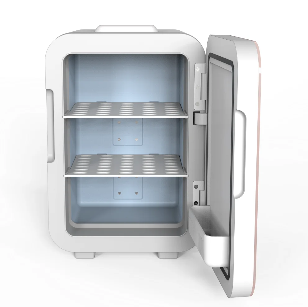 Wholesale 8 Liters Glass Door Mini Refrigerator Marble Cosmetic Fridge