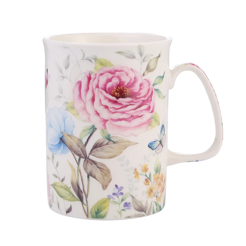 

20 oz sublimation mug ceramic cup set flower white coffee mugs, Assorted