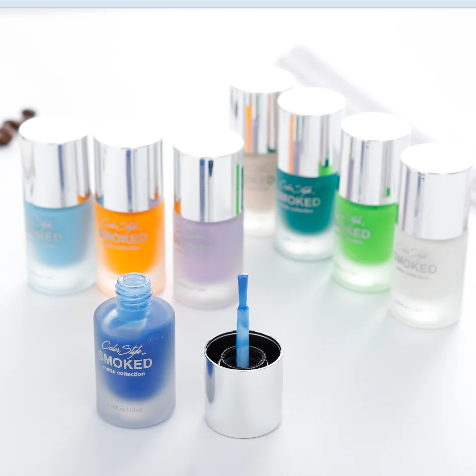 
OEM Frosted Matte Gel Nail Polish Verdor With Glass Bottle Wholesale Air Dry Nail Gel Polish non toxic Qrganic Private Label 