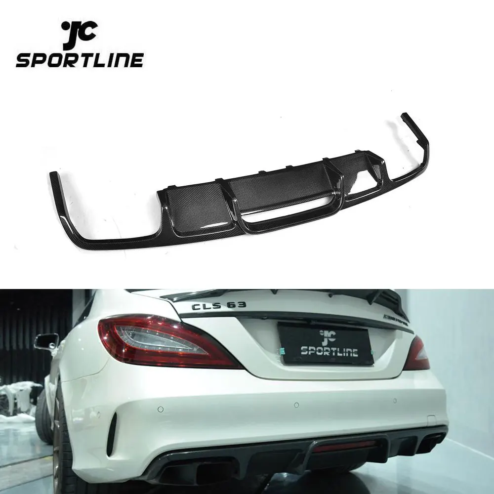 

B Style Carbon Fiber W218 Auto Rear Diffuser for Mercede s Ben z CLS-Class W218 CLS63 AMG 15-17