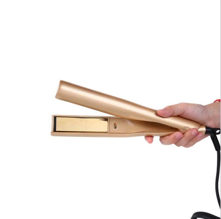 

New multifunctional golden splint straight and double-purpose shape twisting curling iron